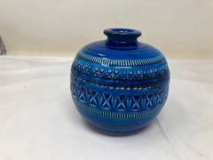 ◆BITOSSI　フラワーベース　花瓶　青　イタリア　本体のみ　中古◆17666★