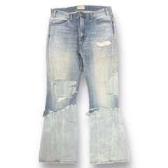 FORSOMEONE ダメージフレアデニムパンツ ジーンズ フォー