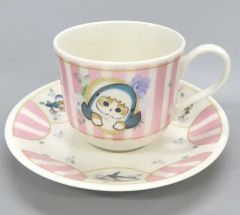[중고] 머그컵·탕만 상어 짱 티컵 & 접시 [이치 반 쿠지 mofusand ~Classy Tea Time~] C상