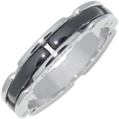 シャネル 指輪 K18WG ブラックセラミック J12 ウルトラ コレクション リング スモールモデル J3092