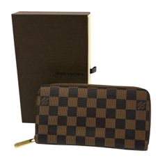 ルイ・ヴィトン ダミエ ジッピーウォレット ラウンド ファスナー N60015 ダミエキャンバス×レザー ダミエエベヌ×ゴールド金具 長財布 ルイヴィトン#1073012118
