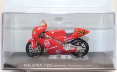 新品 1/24 デアゴスティーニ チャンピオンバイクコレクション GILERA 125　MANUEL POGGIALI  2001 240001028016