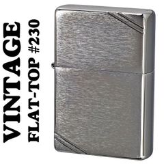 ジッポ ライター ZIPPOフラットトップビンテージ・ブラッシュクローム zippo (ラインあり)1937 #230