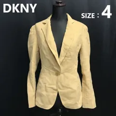 ダナキャラン/DKNY★アンゴラ混/シングルジャケット【4/レディースXL/黄土色】Jacket◆sBH939<sale>のサムネイル