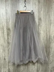 JUSGLITTY ジャスグリッティー チュールフレア ロング スカート size1/グレージュ ■◆ レディース