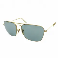 レイバン RAY BAN ヴィンテージ B&L ボシュロム キャラバン サングラス 眼鏡 金属フレーム メタルフレーム ケース付き 58□16 青 ブルー ゴールドカラー /MW ☆AA★