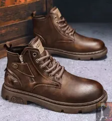 ブーツ バイクシューズ メンズ 防寒 ライディングブーツ ライダーブーツ ハイカット ライディングシューズ 厚底 軽量 痛くない 軽い サイドジッパー スニーカー 滑らない ストレッチ チャック カジュアル 防水 滑り止め 耐磨耗性 バイク用品 黒 茶色 茶