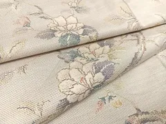 平和屋着物●本場大島紬　9マルキ　枝花文　正絹　逸品　AAAW1806ph