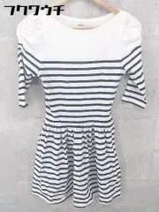 ◇ snidel スナイデル ボーダー 五分袖 ミニ ワンピース サイズ0 ホワイト ブラック レディース 【中古】 【1101270010900】