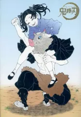 【中古】キャラカード 嘴平伊之助＆神崎アオイ 「鬼滅の刃 吾峠呼世晴原画展 箔押しイラストカードコレクション」