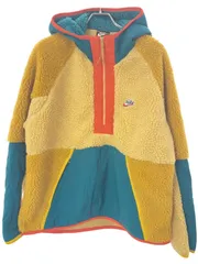 NIKE ナイキ 19AW HE HALFZIPHOODIE WINTER ハーフジップボアプルオーバーパーカー イエロー系 XL BV3767-723のサムネイル