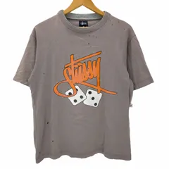 ステューシー Stussy OLD STUSSY  紺タグ チュニジア製 ダイス プリントTシャツ メンズ import：M 