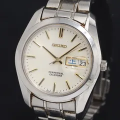 SEIKO SEIKO セイコー PERPETUAL CALENDAR パーペチュアル カレンダー 8F33-0040 腕時計 ウォッチ クォーツ quartz デイデイト 銀 シルバー P651