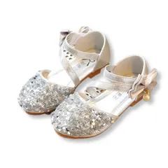 [Lezalic] キッズ シューズ フォーマル 女の子 (シルバー 18cm) 靴 子供 リボン ラメ プリンセス 発表会 入学式 卒園式 結婚式 ドレス (シルバー 18cm) [シルバー] [18.0 cm]