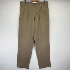 古着 ドッカーズ DOCKERS ワークパンツ チノパン ツータック テーパード ワンポイントロゴ w34 L36  ベージュ系 メンズ