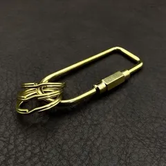真鍮 キーホルダー キーリング キーフック ネジ カラビナ ヴィンテージ ビンテージ アンティーク レトロ 真鍮製 チャーム パーツ ri 258