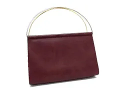 ■美品■ Cartier カルティエ トリニティ メタルハンドル レザー ハンドバッグ トートバッグ ミニバッグ レディース ボルドー系 BF9503のサムネイル