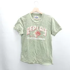 ◇ ⊂ REPLAY リプレイ 半袖 Tシャツ サイズM カーキ レディース E  【1502180042867】