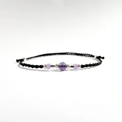 【2月誕生石】静電気防止ブレスレット｜虹色ジュエル｜アメジスト