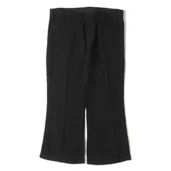 COMME des GARCONS コムデギャルソン パンツ 3段裾切替 リネン レーヨン フレア クロップドパンツ tricot 02SS ブラック 黒 M 日本製 ブランド シンプル 着回しのサムネイル