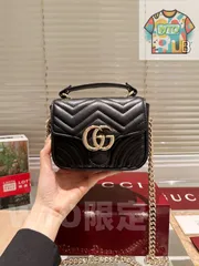 【今日WTO】Gucci GG Marmont Top Handle Shoulder Bag - グッチ GG マルモン トップハンドル ショルダーバッグ-WTO輸入1-GFP92