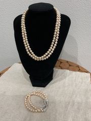 ヴィンテージ AVON パール 3WAY ネックレス ブレス セットジュエリー