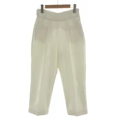 ザラ ベーシック ZARA BASIC パンツ テーパード タック ストレッチ アイボリー XS