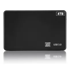 4TB HDD 大容量ポータブルハードディスク 高速USB 3.0/2.0 TYpeA-C 転送 PC TV録画 録音 複数のデバイスWin/Macに対応 スリムで軽量なデザイン 安定性 耐久性 RUSHBGM