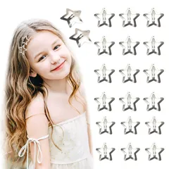 【新着商品】ヘアピン パッチンピン おしゃれ ミニ 星型 ヘアピン パッチン留め かわいい クリップ 20個セット 可愛い 前髪 髪飾り 髪留 星 ヘアアクセサリー アイドル 応援 子供 ヘアクリップ 大人 女 髪留め ヘアアクセサリー