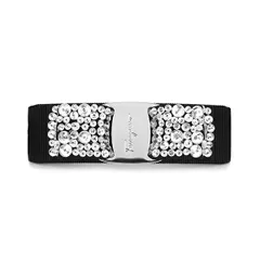新品 フェラガモ FERRAGAMO バレッタ FERM CRYSTAL バレッタ ブラック 黒 シルバー 銀のサムネイル