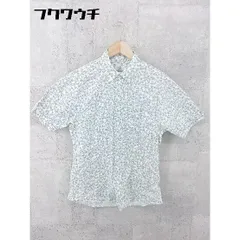 ◇ ◎ BEAUTY&YOUTH UNITED ARROWS 総柄 半袖 シャツ サイズS グリーン ホワイト メンズ 【中古】 【1002801464639】