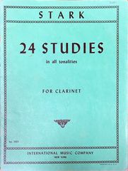 スターク すべての調による24の練習曲  (クラリネット) 輸入楽譜 William Stark 24 Studies in all tonalities for Clarinet 洋書