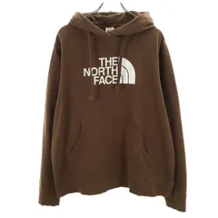 THE NORTH FACE ザノースフェイス 長袖 スウェットパーカー L ブラウン アウトドア メンズ 古着