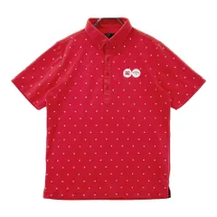 サイズ：L CALLAWAY キャロウェイ  半袖ポロシャツ ボタンダウン 星 総柄 レッド系 [240101538206] ゴルフウェア メンズ ストスト