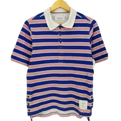 トムブラウン THOM BROWNE トリコロールテープ ボーダーポロシャツ メンズ  0