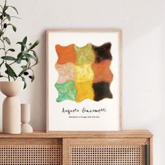 【A4】アウグスト・ジャコメッティ Abstraction in Orange, Yellow and Green アートポスター アブストラクト 名画 絵画 特大 アートパネル AP273