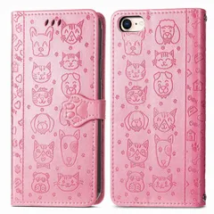 【新着商品】軽量 薄型 レザー 耐摩擦 スマホケース携帯カバー 全面保護 手帳型 手帳型 マグネット式 耐衝撃 カード収納 iphone7 スタンド機能 iphone8 se 第2世代 4.7インチ対応 第3世代 SE EUMADOVE SE (ローズゴールド