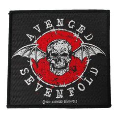 オフィシャル バンドワッペン アヴェンジドセヴンフォールド AVENGED SEVENFOLD Distressed Skull ブラック 黒