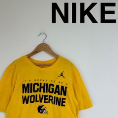 レア！【NIKE ナイキ】カレッジ NFL アメリカンフットボール　プリント　Tシャツ　ジョーダン　MICHIGANWOLVERINE　ミシガンウルヴァリンズ