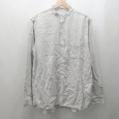 ◇ ⊇ GLOBAL WORK グローバルワーク スタンドカラー 長袖 スタンドカラーシャツ サイズL グレー系 メンズ E  【1505290012591】