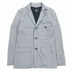 12SS アディダス adidas テーラード ジャケット 3B ブレザー ブルゾン アウター 上着 ロゴ ワンポイント Z51446 XS グレー ur89 /SGW