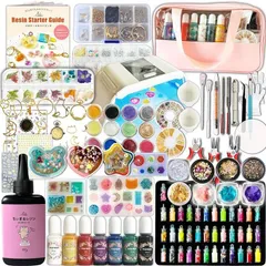【特売】Ailes(エール) UV レジン アクセサリーキット uvレジン セット 厳選アイテムセット 必要な道具が揃ってる シャカシャカレジンも作れる (L)