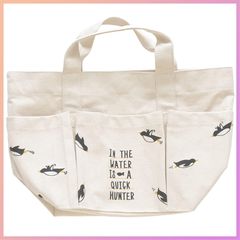 ☆人気商品☆アンドパッカブル ランチバッグ トートバッグ 約36×22×16cm ペンギン ナチュラル 73003