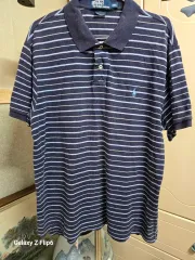 ポロラルフローレン ストライプ 半袖 カラーTシャツ XXL