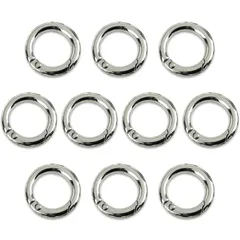 カラビナ　丸　シルバー　10個　24mm　キーホルダー　パーツ　AP0263
