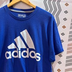 古着　adidas Tシャツ　半袖　ブルー