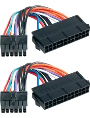【2個セット】24 ピン 12 ピン ATX PSU 主電源アダプター ケーブル、24 ピン 12 ピン ATX PSU 主電源アダプター ケーブル、サポート 1150 と 1151 マザーボード、エイサー Q87 Q87H3 Q87H3-AM 用13cm