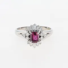 2023年最新】ルビー 0．52ct ダイヤ 0．5ct pt900 リング 指輪