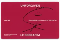 【中古】キャラカード サクラ(LE SSERAFIM) メッセージカード 「CD UNFORGIVEN Weverse Shop JAPAN限定盤」 封入特典