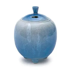 【新品・5営業日で発送】日本香堂 香炉 銀彩ブルー(小) 九谷焼 79351 (2165297)